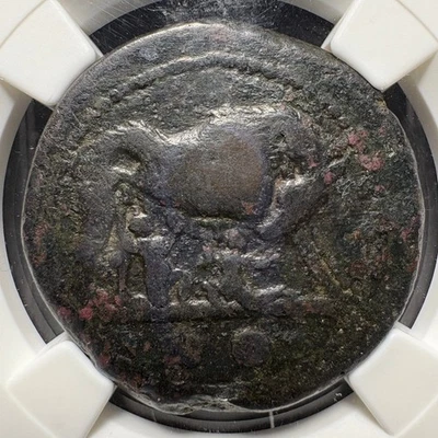 República Romana - Anónimo, c.217-215 aC - AE Sextans - Elección NGC Fina Foto 1 de 4
