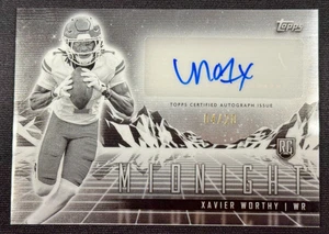 Xavier Worthy Rookie Auto /20 Horizon 2024 Topps Midnight Football Kansas City - Bild 1 von 2