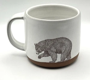 Grayling Ceramics Bear Mug Cream and Tan Made in Kalamazoo, Michigan - Picture 1 of 6
