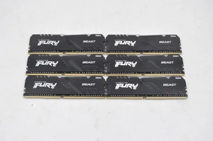LOT OF 6 Kingston Fury Beast KF432C16BBAK2/64 DDR4 32GB RAM #6470 - Picture 1 of 3
