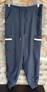 Nautica Joggers Womens Sz M Cargo Pants Blue Elastic Waist 74 - Picture 1 of 3