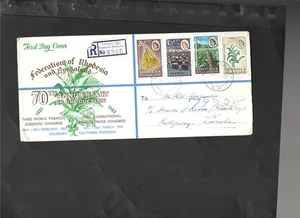 BRITISH COLONIES-RHODESIA AND NYASALAND-1963-FDC-REG-CANCELS-F-VF-#82 - Picture 1 of 2