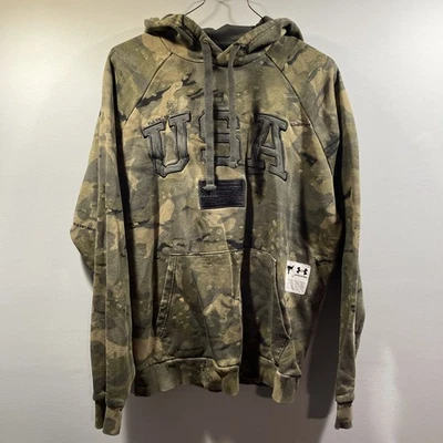 Under Armour Project Rock Día de los Veteranos Para Hombre Mediana Camuflada EE. UU. Gimnasio Sudadera con Capucha Foto 1 de 4