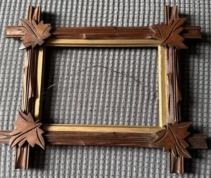Antique Adirondack Frame-Leaves-7x5 Opening - No Glass - Picture 1 of 8