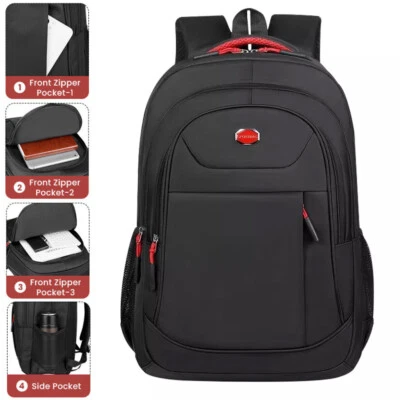 MARKENLOS Rucksack Herren Groß Laptop Rucksack Schulrucksack Laptoptasche Arbeitstasche