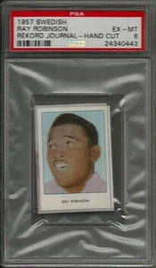 1957 Swedish Rekord Journal Ray Robinson PSA 6 EX-MT Boxing Card - Picture 1 of 1