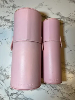 Sephora Juego de 2 Portaherramientas de Cepillo de Maquillaje Cilindro de Plisado Rosa Bote Foto 1 de 4