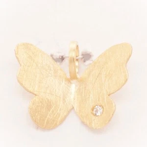 Schmetterlinganhänger Gelbgold 585/- Eismattiert - Bild 1 von 1