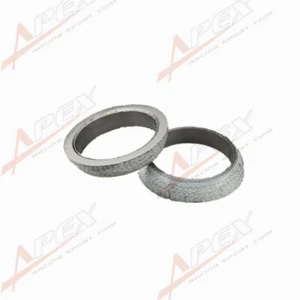 2PCS 1.75" Header Manifold Downpipe Exhaust Flange Weld-On Graphite Donut Gasket - Picture 1 of 4