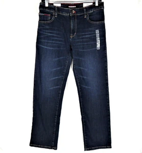 NEW Tommy Hilfiger Jeans Straight Leg Stretch Blue Dark Wash Denim Girls Size 16 - Picture 1 of 6