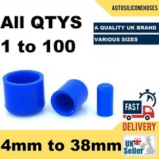 Blue Silicone Blanking Plugs End Caps Pipe Finisher Stopper Stop Bung 4mm - 38mm