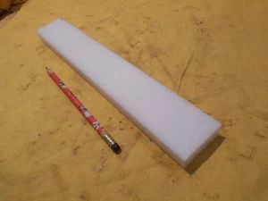 BARRA HDPE BLANCA hoja de polietileno mecanizable plástico stock 3/4" x 1-3/4" x 12" - Imagen 1 de 1