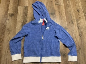 Nike Hoodie, Girl's Youth Size 6X/L, Blue, Full Zip, Logo - Picture 1 of 11