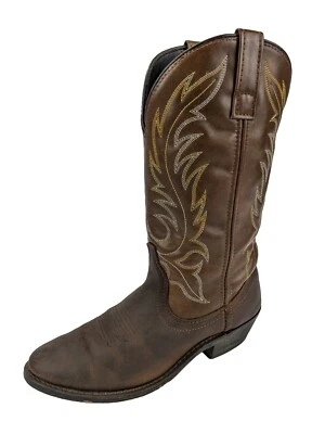 Laredo 5742 Kadi Lea Vamp Fox Brown Leather Western Cowgirl Boots Womens Size 7 — 第 1/4 张图片