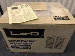Vintage New In Box Audiophile Lo-D HITACHI SS-30 Speakers Never Removed Packing - Picture 1 of 5