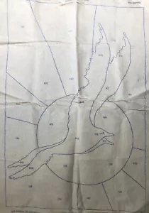 Vintage Jonathan Livingston Seagull Rug Pattern Sun Bird 313 Printed Cotton Base - Picture 1 of 11