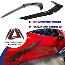 Carbon Fiber Exterior Body Side Air Outlet Cover Trim for Corvette C8 2020-2024