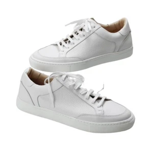 SUITSUPPLY FW1472 Sneakers Men's EU 43 / UK 9 Leather Lace Up Round Toe White - Picture 1 of 10