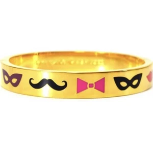 $78 Kate Spade "Blessing in Disguise" Idiom Hinged Bangle Bracelet,Goldtone 265 - Picture 1 of 8