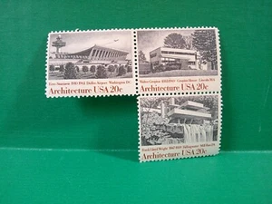 (3) Estampillas postales de 20 centavos de arquitectura de Estados Unidos de 1982 - Imagen 1 de 2