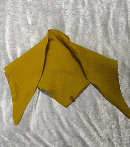 Halstuch Wendehalstuch Kinder handgemacht senfgelb aus Musselin - Bild 1 von 2