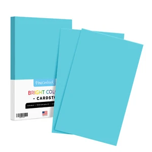 Light Blue Bright Color Cardstock, 65lb Cover (176GSM), 8.5 x 14, 50 Sheets - Picture 1 of 6