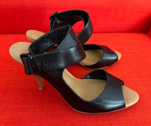 $400+ Nuevo 3.1 Phillip Lim Hebilla Envolvente Cuero Negro Tacones Sandalias Zapatos/37 - Imagen 1 de 7