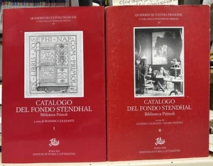 (Bibliografia) CATALOGO DEL FONDO STENDHAL - 2 VOLUMI - Roma 2002-2006 - Imagen 1 de 1