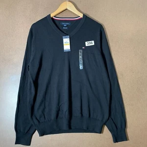 Nuevo con etiquetas Suéter Tommy Hilfiger Adulto Talla Mediana Negro Manga Larga Hombre Pullover - Imagen 1 de 10