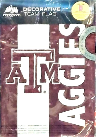 Texas A&M Aggies Decorative Embellished Team Garden Flag New Evergreen Cover
