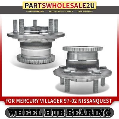 Conjunto de cojinete de cubo de rueda trasera 2 piezas para Nissan Quest Mercury Villager 97-02 Foto 1 de 4