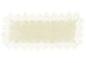 Cremefarbener Schnitt Spitzenoptik Tischläufer Küche Zuhause Esszimmer Bettwäsche 36" oder 72" lang - Bild 1 von 3