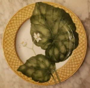 222 Fifth Fine Porcelain Plate "Rainforest" 8in Round Dish - Picture 1 of 6