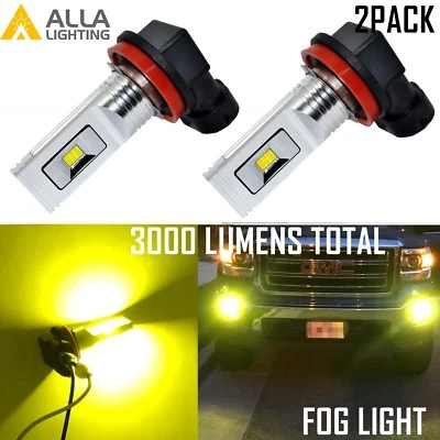 Alla Lighting H8 12-LED Fog Light Driving Bulb Replacement Lamp Golden Yellow,2x - Image 1 of 4