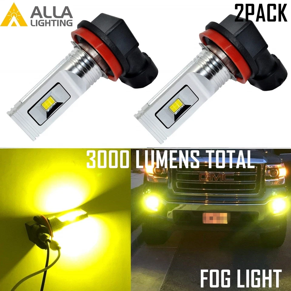 Allá Lighting H8 12-LED luz antiniebla bombilla de conducción lámpara de repuesto amarillo dorado, 2x Foto 1 de 4