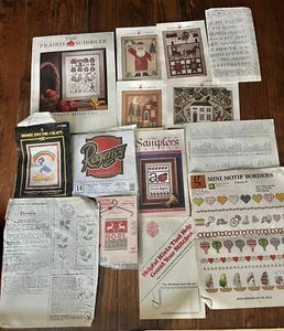 Lot of Vintage Cross Stitch / Sewing / Patterns Books Instructions - Picture 1 of 4