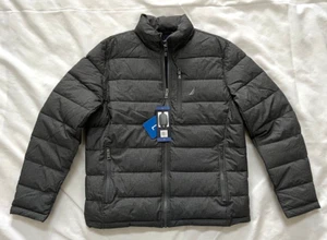 Nautica ~ Charcoal Heather Gray ~ Water Resistant Puffer Jacket Coat ~ Large NWT - Picture 1 of 5