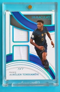 2022-23 Panini Immaculate Soccer Dual Laundry Tags Aurelien Tchouameni 1/1! - Bild 1 von 2