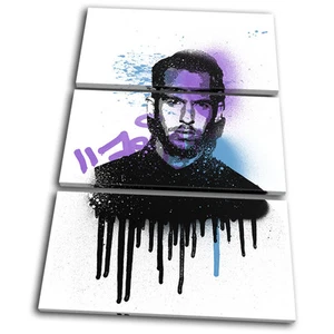 Calvin Harris Grunge Urban Musical TREBLE CANVAS WALL ART Picture Print - Picture 1 of 1