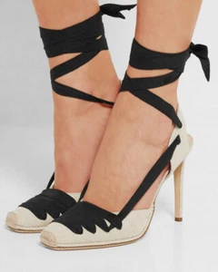 ALTUZARRA Canvas Schnürschuhe Dorsay Heels in Mandel 39 - Bild 1 von 6