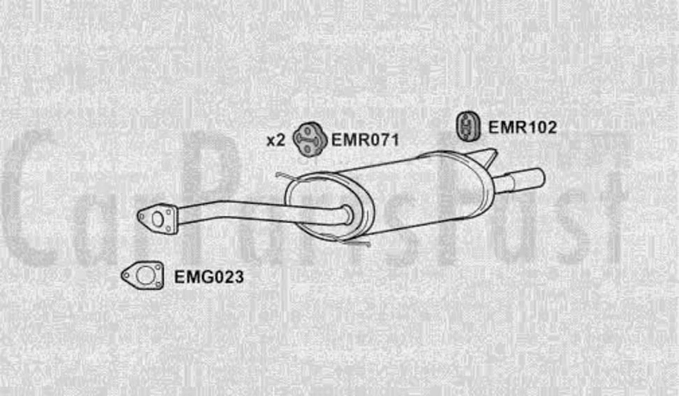 EXVO6052 Silencieux Arrière Volvo V40 1.8 Essence/LPG Break 05/2000 À 08/2004 - Photo 1/1