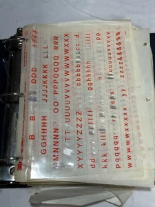 Riesiges Set Vintage 3M Presstype Dry Transfer Schriftzüge schwarz grün blau - Bild 1 von 11