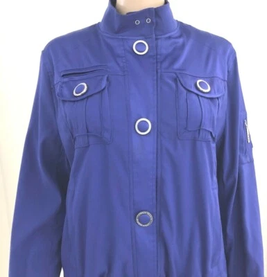 Женская укороченная ветровка на молнии Jamie Sadock M с фиолетовыми кольцами и акцентами  - Изображение 1 из 4