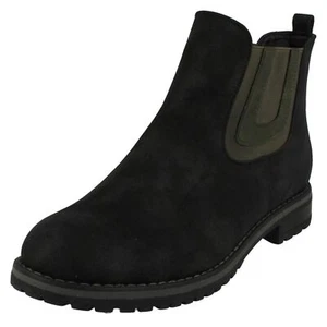 Ladies Down To Earth Flat Chelsea Ankle Boots - F5R0566 - Picture 1 of 18