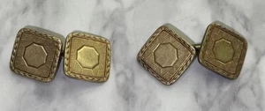 Vintage Krementz Double Button Gold Tone Cufflinks XS-78 - Picture 1 of 4