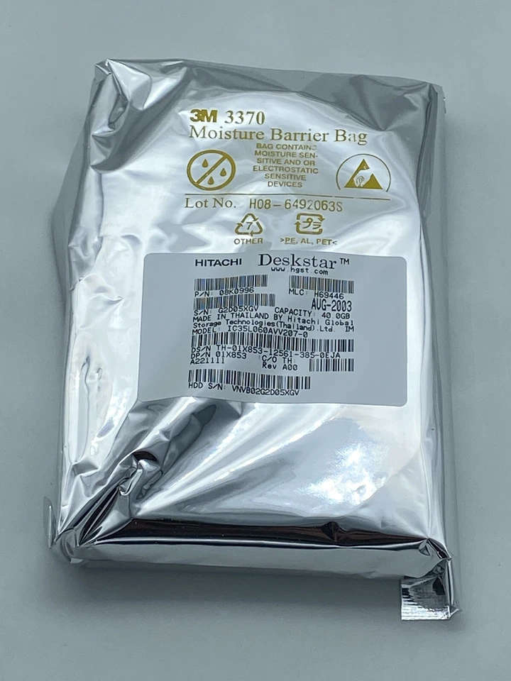 Hitachi IC35L060AVV207-0 40GB IDE Hard Drive P/N: 08K0996 MLC H69446 Brand NEW! - Image 1 of 1