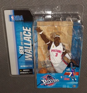 McFarlane BEN WALLACE Detroit Pistons 2nd Edition Series 7 White Chase Corn Rows - Picture 1 of 2