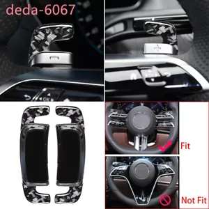 ABS/Forged Carbon Steering Wheel Paddle Shifter For Benz C/E/S GLC GLS Class 22+ - Foto 1 di 11