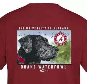 Drake University of Alabama Tide Bama Football Red Men Large T-Shirt Dog - NEW - Picture 1 of 6