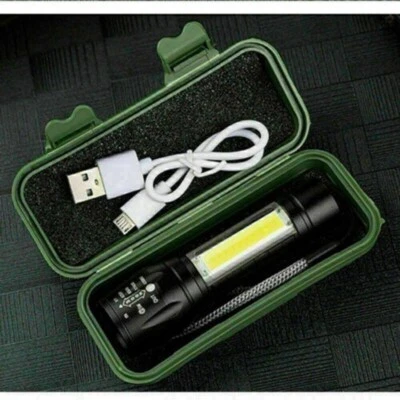 Kingavon Rechargeable XPE COB Flashlight Ideal For Camping Power Cuts Hiking